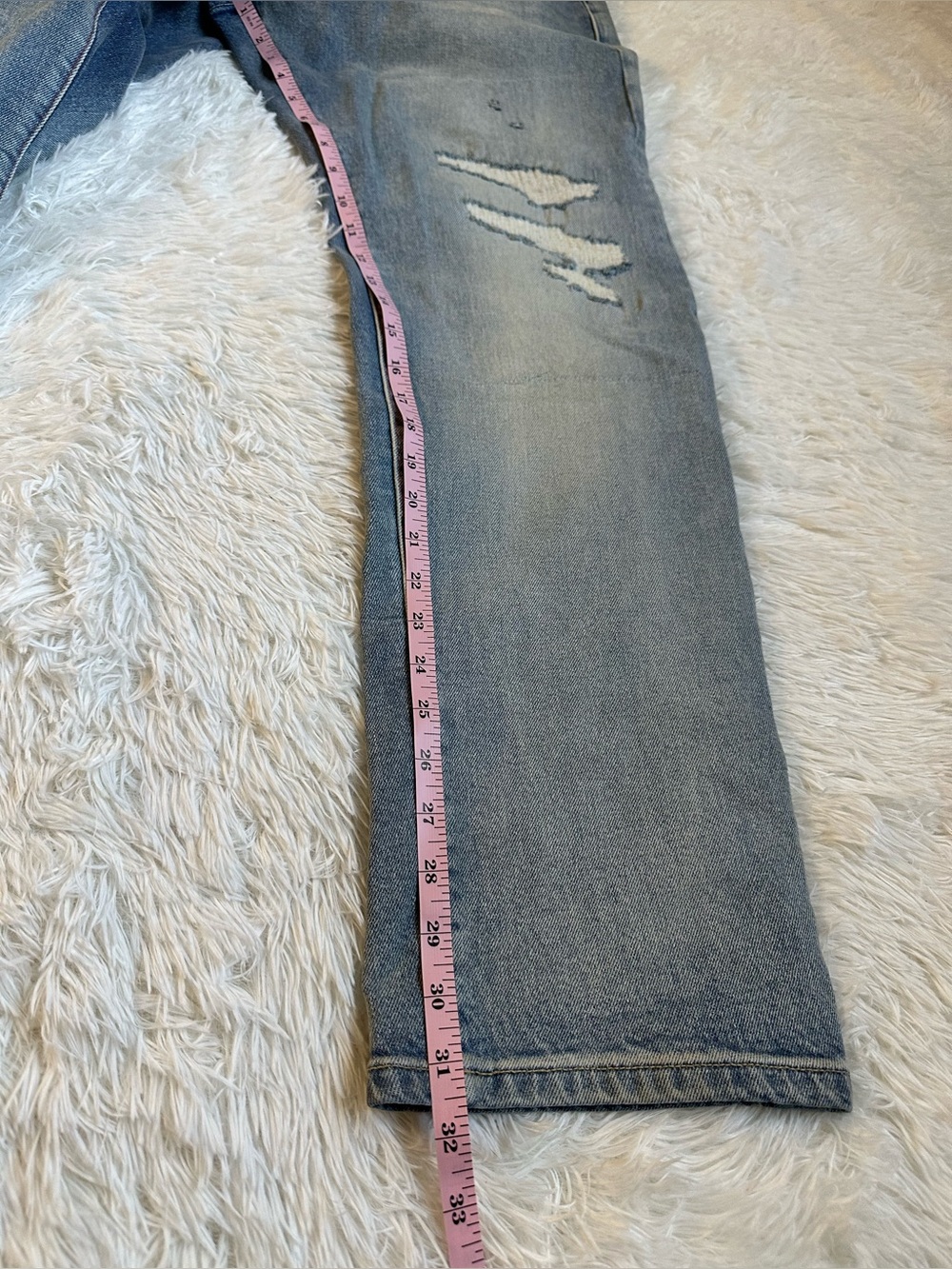 Scotch & Soda "The Zee" Distressed Button Fly Jeans 36x32 Stitch Detail Denim - Picture 7 of 10